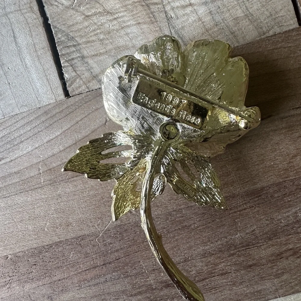 VTG RJ Graziano Flower Angel Turtle 4 Brooch Pins‎ 1.5-2.5 Inch Crystal Acrylic